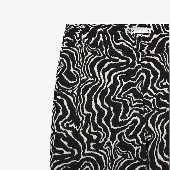 ZARA Straight Leg Jacquard Pants - Picture 8 of 13